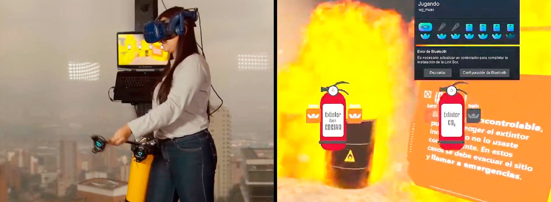 Realidad virtual para simular riesgos labores