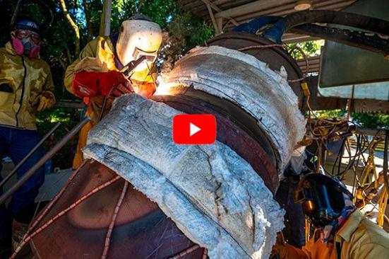 ¿Soldar el tubo sin sacarlo de operación?