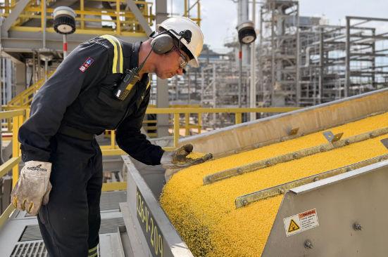 Refinería de Cartagena inició despacho de azufre sólido a mercados nacionales
